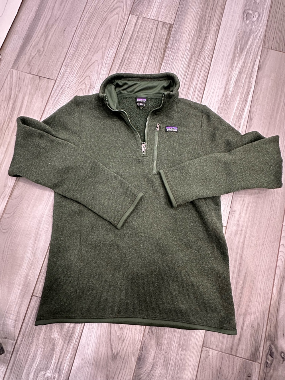 Patagonia kids Olive Green Half-Zip Fleece Pullover